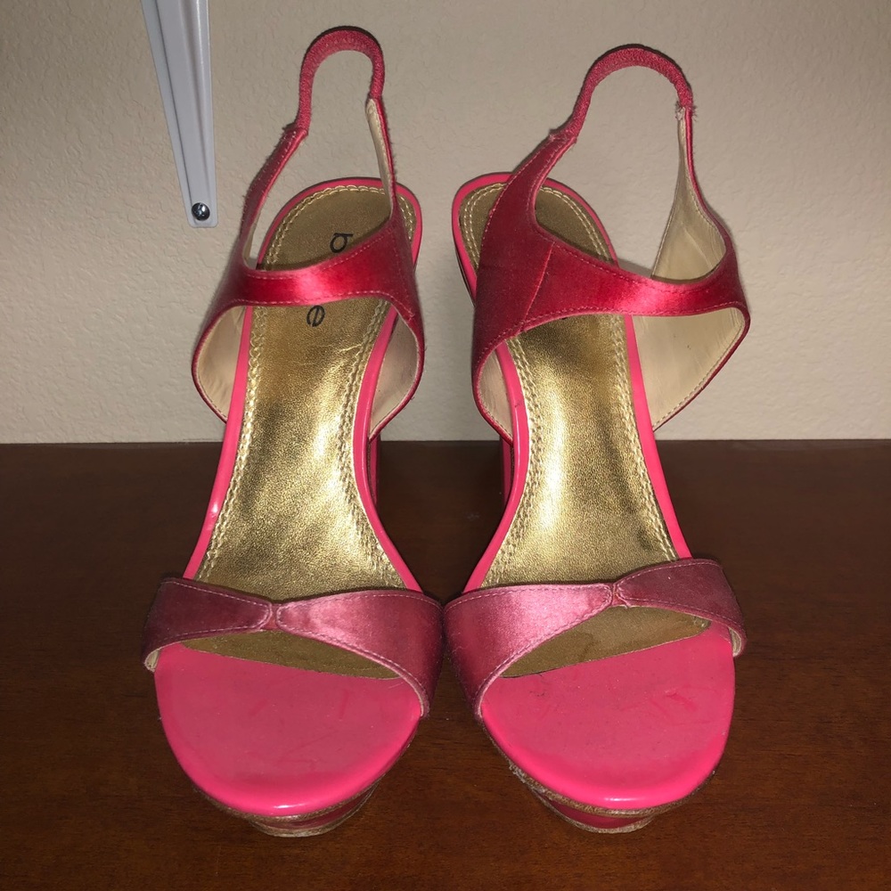 Bebe heels in hot pink